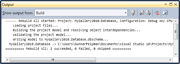 Microsoft Visual Studio 2010 Database Project With Er