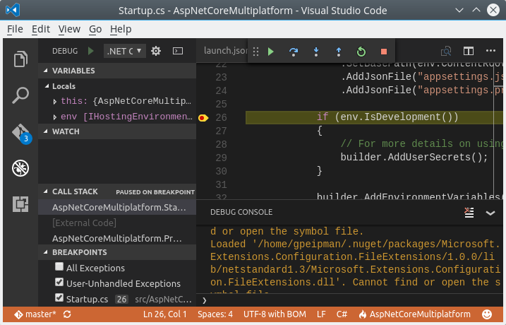 visual studio code for linux 2016